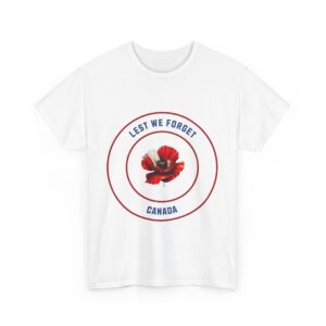 Lest We Forget Canada Unisex Heavy Cotton T-Shirt - Image 3
