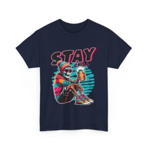 Stay Chill Skeleton Unisex Heavy Cotton T-shirt - Image 15