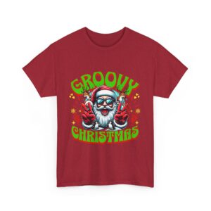 Groovy Christmas Unisex Heavy Cotton T-Shirt - Image 35