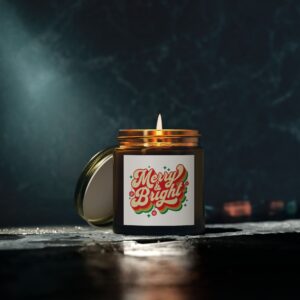 Merry & Bright Scented Candles, Coconut Apricot Wax (4oz, 9oz) - Image 68