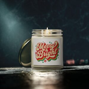 Merry & Bright Scented Candles, Coconut Apricot Wax (4oz, 9oz) - Image 96