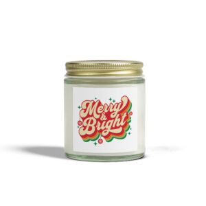 Merry & Bright Scented Candles, Coconut Apricot Wax (4oz, 9oz) - Image 17