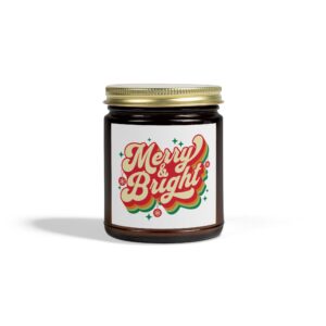 Merry & Bright Scented Candles, Coconut Apricot Wax (4oz, 9oz) - Image 109