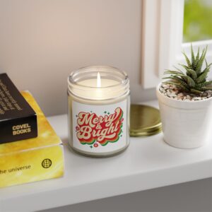 Merry & Bright Scented Candles, Coconut Apricot Wax (4oz, 9oz) - Image 100
