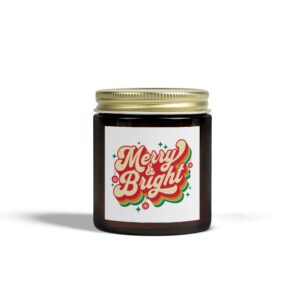 Merry & Bright Scented Candles, Coconut Apricot Wax (4oz, 9oz) - Image 53