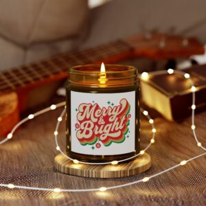 Merry & Bright Scented Candles, Coconut Apricot Wax (4oz, 9oz) - Image 132