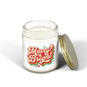 Merry & Bright Scented Candles, Coconut Apricot Wax (4oz, 9oz) - Image 94