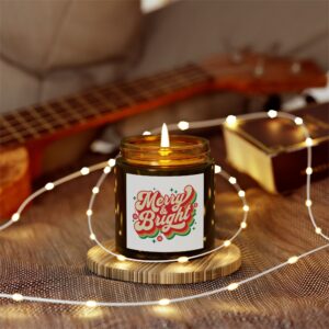 Merry & Bright Scented Candles, Coconut Apricot Wax (4oz, 9oz) - Image 64