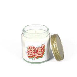 Merry & Bright Scented Candles, Coconut Apricot Wax (4oz, 9oz) - Image 22